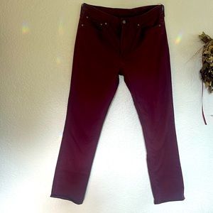 Levis 511 men’s tapered colored denim